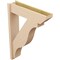 Ekena Millwork 8-in W x 32-in D x 44-in H Funston Slat Rough Cedar Woodgrain TimberThane Outlooker, Primed Tan OUTUR080X32X44FST24RCPR - alternate 5